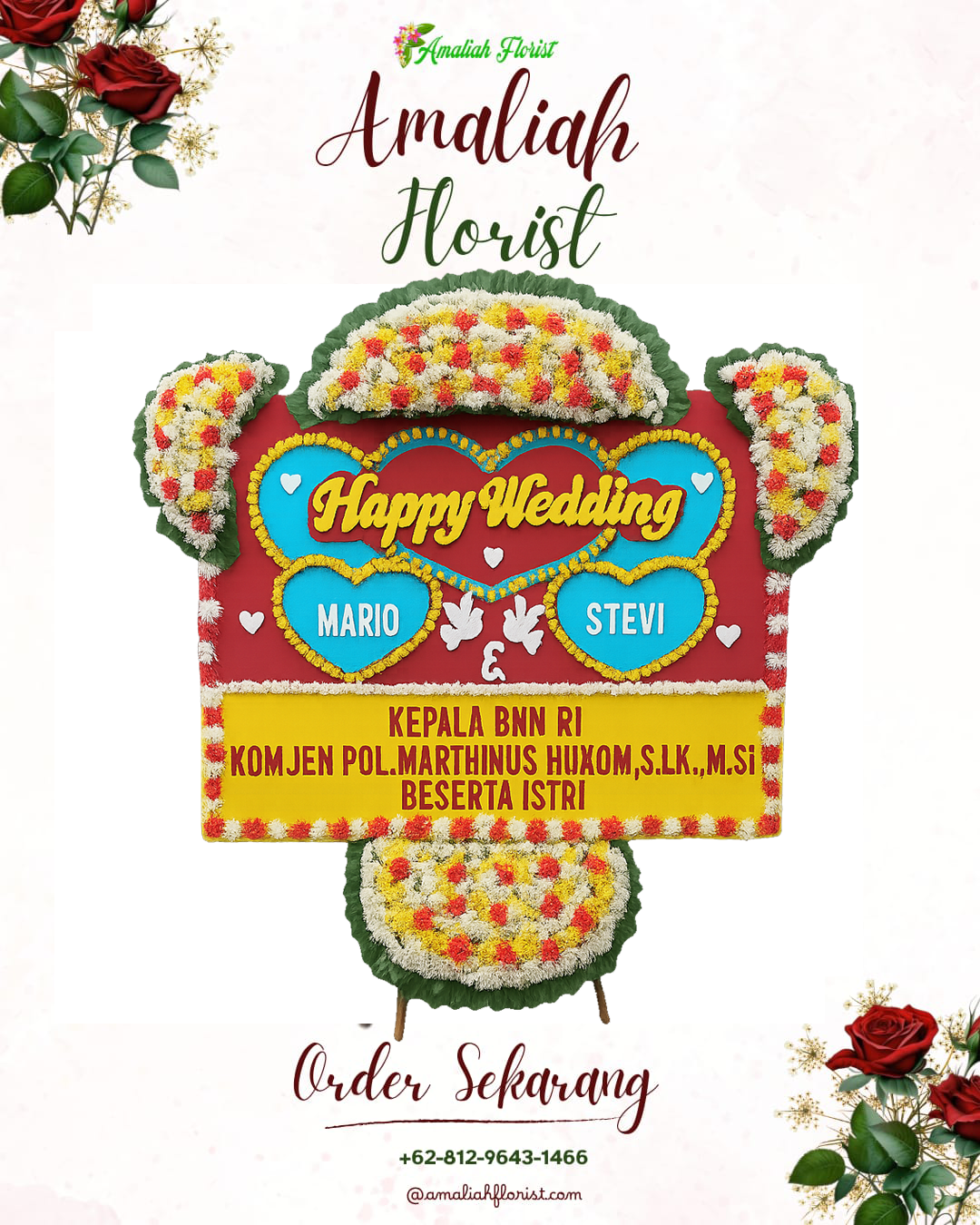 Papan Bunga Pernikahan Cadasari